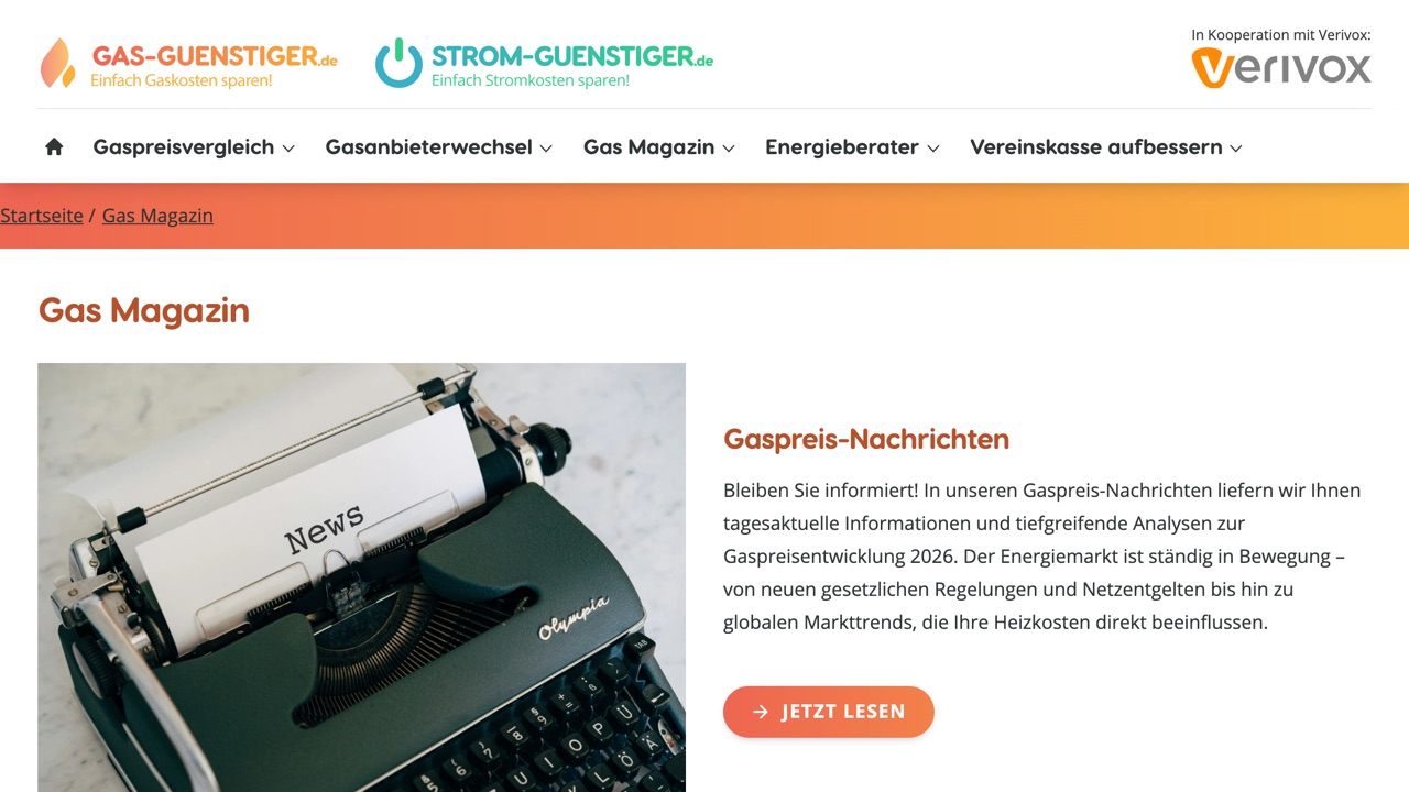 Gas-Magazin von gas-guenstiger.de