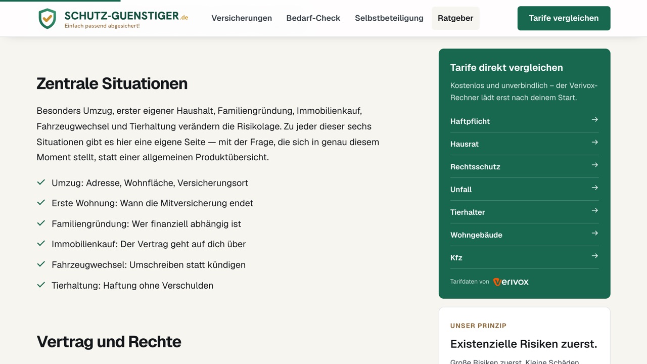 Versicherungs-Ratgeber von schutz-guenstiger.de
